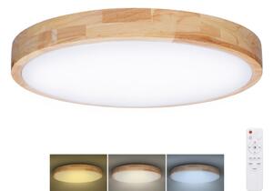 Solight WO8009- LED Димируема лампа SOLID OAK LED/48W/230V 3000-6500K Ø 39 см + д.у