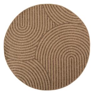 Кафяв кръгъл килим за открито и закрито ø 80 cm Timber 1401 – Ayyildiz Carpets