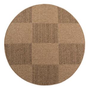 Кафяв кръгъл килим за открито и закрито ø 80 cm Timber 1405 – Ayyildiz Carpets