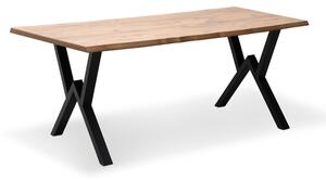 Маса Walter Mdf/металик в цвят акация 140x80x75см
