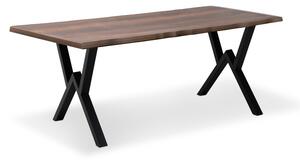Маса Walter Mdf/металик в цвят орех 160x80x75см