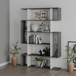 Mito меламинов библиотека в антик бяло/ретро сив цвят 108x25x161см