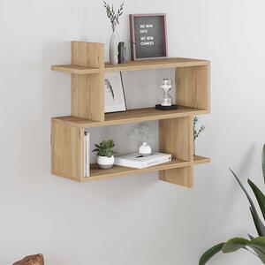 Paralel меламинов стенен рафт в естествен бук цвят 70x22x65см