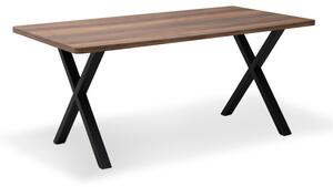 Маса Jeremy Mdf/металик в цвят орех 140x80x75см