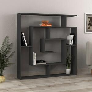 Книжна рафт Labirent от меламин в антрацит 125x22x129см