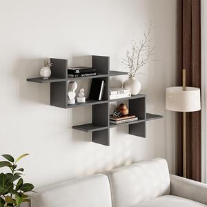 Меламинов рафт Halic в антрацитен цвят 150x22x82см