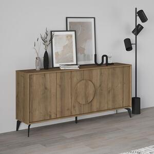 Меламинов бюфет Gora в светло кафяв цвят 180x35,6x82см