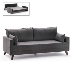 Триместен разтегателен диван Bella TopMebel от плат в антрацит 208x81x85cm