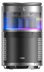 Пречиствател за въздух DREO 530AS, 25 м2, 221 м3/ч, 360° засмукване, True HEPA, Wi-Fi, Таймер, Ултра тих, Сензор за качество на въздуха, Черен