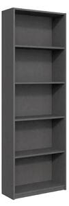Макс библиотека в антрацитен цвят 58x23x170см