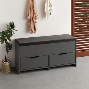 Меламинов пейка за обувки Cove в антрацитен цвят 106x34x51.5см