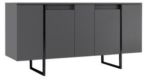 Меламинов бюфет Luxe в антрацитен цвят 160x35x80см