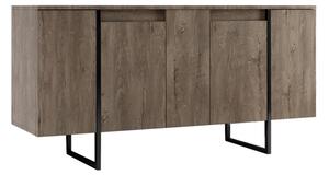 Меламинов бюфет Luxe в цвят орех 160x35x80см