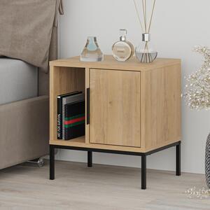 Нощно шкафче Glynn в сапфирен дъб 45x35x50см