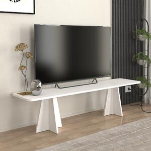 Меламинов телевизионен шкаф Захар в бял цвят 150x29.6x36.8см