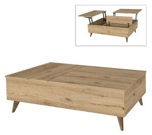 Масичка за кафе Roy с меламинов полиморфен цвят сепет дъб 121x69x40см