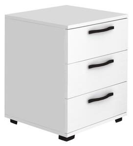 Нощно шкафче от меламин Roco в бял цвят 40x39x57см