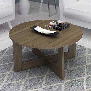 Кафе маса от меламин Kati в орехов цвят Ø80x42см