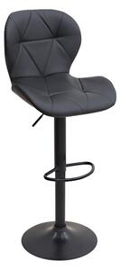 Бар стол Dolores с регулируема височина от PU кожа в черен цвят 45.5x38x89/109см