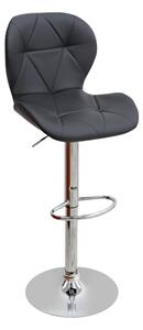 Бар стол Dolores с регулируема височина от PU кожа в черен цвят 45.5x38x89/109см