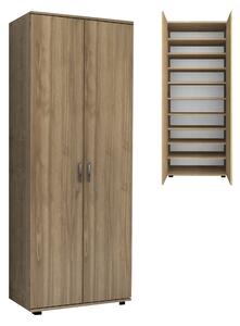 Меламинов гардероб - обувки в цвят орех 76x36x187см