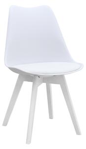 Трапезен стол Viva PP - PU в бял цвят 48.5x54x80см