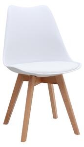 Трапезен стол Viva PP - PU в бял цвят 48.5x54x80см