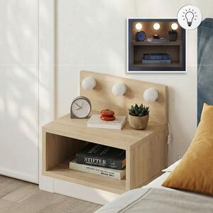 Нощно шкафче Treo с LED светлина в цвят сапфирен дъб 40x30x33.8см