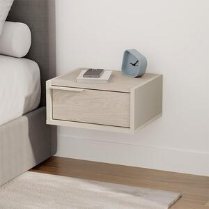 Нощно шкафче Eco от меламин в цвят пясъчник - светъл дъб 40x33x18.5см