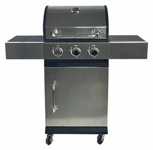 Скара - QL-09, 3 зони за готвене, газ, термометър, общи размери 110 X 48 X 110 см, неръждаема стомана