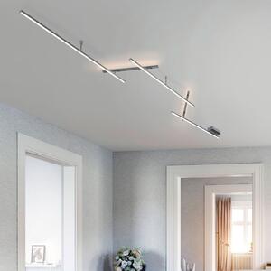 Trio Lighting Подвижна LED лампа за таван Indira, димер никел, Затъмняване, Сив, Дневна/трапезария, Метал, Модерен