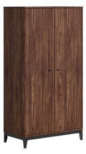 Гардероб от декор от орех в тъмно естествен цвят 100x190,5x55 cm Ilyas – Vipack