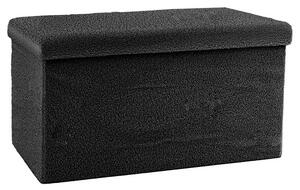 Пейка с кутия за съхранение за антре Forward boucle текстил антрацит 76x38x38см