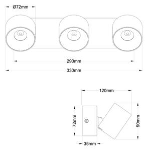 Globo 56961-3S - LED точково осветително тяло RAE 3xLED/6W/230V