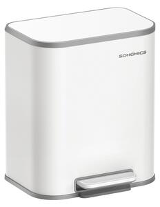 Кош за боклук Songmics бял 36.6x30x42.5 см