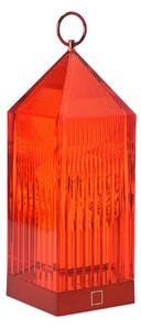 Kartell LED настолна лампа за презареждане Фенер, червен, рециклиран, IP54
