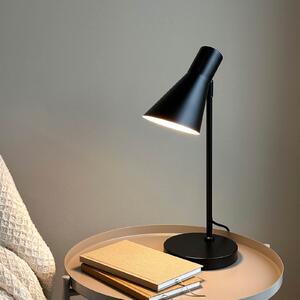 Dyberg Larsen настолна лампа DL12, черна, височина 44,5 cm, метал, Черен, Дневна/трапезария, Метал, Дизайн