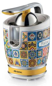 Цитрус преса Ariete Positano JUICER 0413/0P, 85W, Метално тяло, Безшумна работа, 2 приставки, Бял/Жълт
