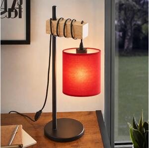 BRILAGI - Настолна лампа NUBILA 1xE27/40W/230V кафява/черна/червена