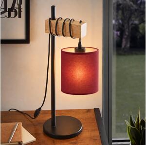 BRILAGI - Настолна лампа NUBILA 1xE27/40W/230V кафява/черна/помпейско червено