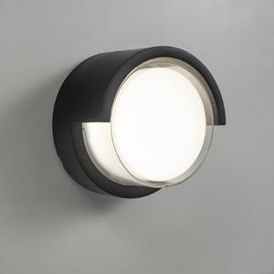 Forlight LED лампа за стена Creu, Ø 17 cm, черна, пластмаса