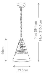 Quintiesse QN-ELMORE-P-BBS - Полилей на верига ELMORE 1xE27/60W/230V златен