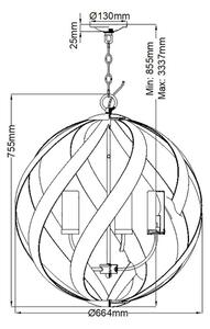 Quintiesse QN-BLACKSMITH-5P-OBK -Външен полилей BLACKSMITH 5xE14/40W/230V IP44 черен