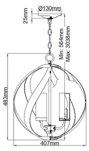 Quintiesse QN-BLACKSMITH-3P-OBK -Външен полилей BLACKSMITH 3xE14/40W/230V IP44 черен