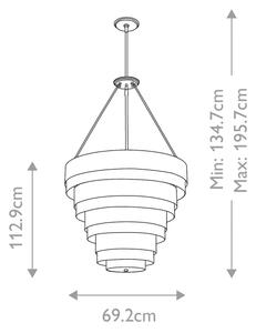 Quintiesse QN-ECHELON-8P - Полилей на тръба ECHELON 8xE14/40W/230V златен
