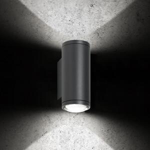 LCD LED външно стенно осветление 5156, 2 x 9 W, нагоре & надолу, графит, алуминий, Затъмняване, Черен, Алуминий, Модерен