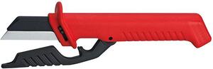 Knipex Кабелен нож с предпазител, сменяемо острие, VDE 1000V червена ръкохватка 190мм, - K9856
