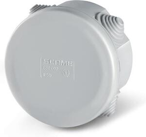 Scame Кутия ф80х40мм IP55, UV, 4 кабелни мембрани за PG16, затваряне на клик, new, серия Cubox - 680.002