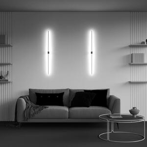 Maytoni LED осветление за стена Pars, 105 cm, черно/златно, алуминий, Черен, Дневна/трапезария, Алуминий, Модерен