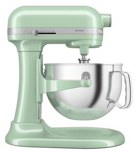 Планетарен миксер KitchenAid Artisan 5KSM60SPXEPT Pistachio, 375 W, 5.6 л, 11 скорости, 67 точки на допир, Повдигане на купата, Специална скорост Fold, Светлозелен
